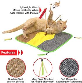 img 2 attached to 🐱 Kitty City Wobble Play Mat, Cat Toy and Scratching Mat, Large Size – Enhanced for Effective Cat Scratching Toy