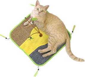 img 3 attached to 🐱 Kitty City Wobble Play Mat, Cat Toy and Scratching Mat, Large Size – Enhanced for Effective Cat Scratching Toy