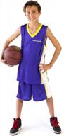 youth boys' basketball jerseys and shorts set - premium sports uniforms for kids age 6-12 logo