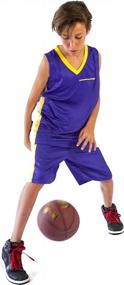 img 3 attached to Youth Boys' Basketball Jerseys And Shorts Set - Premium Sports Uniforms For Kids Age 6-12