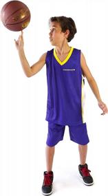 img 1 attached to Youth Boys' Basketball Jerseys And Shorts Set - Premium Sports Uniforms For Kids Age 6-12