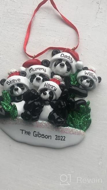 img 1 attached to 2022 Unique Family Christmas Ornaments - Polyresin Panda Bear Family Ornament - Personalized Family Of 3 Decoration - Ideal Gifts For Mom, Dad, Kids, Grandma, Grandpa - Long-Lasting Family Décor review by Jennifer Washington