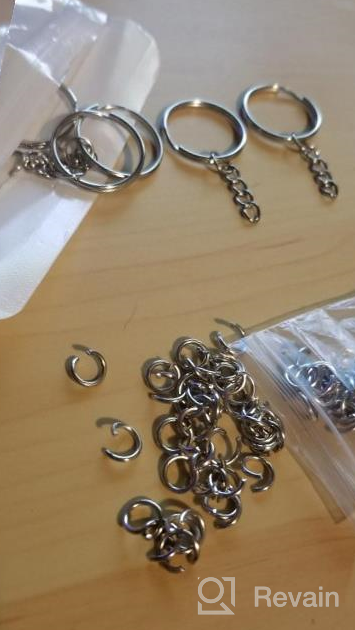 img 1 attached to 100PCS 1.2In Split Key Ring With Chain & Jump Rings - Silver Color Metal Parts W/ Open Connectors | KINGFOREST review by Kristen Davis