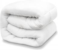 the ultimate plush hotel luxury queen white down 🛏️ alternative comforter insert - duvet with tabs, washable (queen size) logo