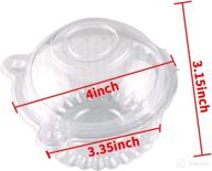 100pcs clear plastic cupcake dome cups with lids - perfect for parties, weddings, and holidays логотип