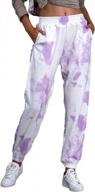 women's stylish tie dye sweatpants - amebelle casual cinch bottom workout harem pants logo