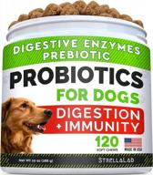 dog probiotics treats for picky eaters - digestive enzymes + prebiotics - chewable fiber supplement - allergy, diarrhea, gas, constipation, upset stomach relief - improve digestion, immunity логотип
