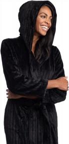 img 1 attached to 48" Ultra Plush Hooded Robe - Softies Drop Needle Bathrobe With Attached Belt