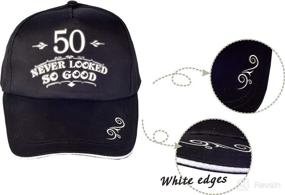 img 2 attached to 🎉 50th Birthday Gifts for Men: Hat, Sash, and Baseball Cap Set!
