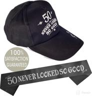 🎉 50th birthday gifts for men: hat, sash, and baseball cap set! logo