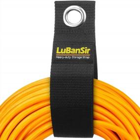 img 4 attached to LuBanSir 3 Pack Extension Cord Holder, 26" (Mega) Heavy Duty Garage Storage Straps For Reels Of Cords, Cable, Pool Hose, Rope & Bulk Items
