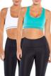 marika women's kelly seamless sports bra 2-pack | athletic supportive underwear logo