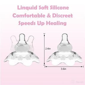 img 3 attached to 🤱 Nipple Shield for Breastfeeding 2 Count: Upgraded Protection for Inverted & Sore Nipples, Easy Latch Assistance, Ideal for Nursing Moms. Includes Carrying Case.