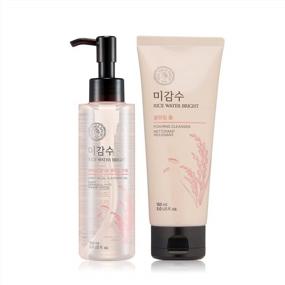 img 4 attached to 🌾 THE FACE SHOP Rice Water Bright Face Wash, Facial Cleanser for Sensitive, Normal & Oily Skin, Gentle Hydrating Daily Face Cleansing Oil (5oz) or Face Wash Set (Cleansing Oil & Cleansing Foam) – Enhance Your Skin's Beauty and Nourishment