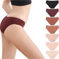 levao women seamless underwear comfort briefs sexy panties stretch no show bikini 4/7 pack logo