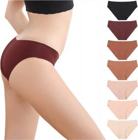 img 4 attached to Levao Women Seamless Underwear Comfort Briefs Sexy Panties Stretch No Show Bikini 4/7 Pack
