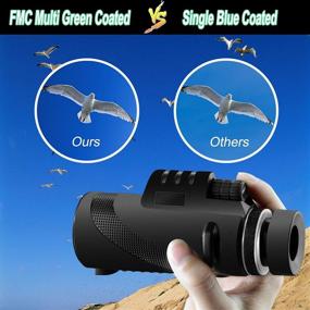 img 1 attached to Monocular Telescope 40X60 High Power BAK4 Prism Waterproof Scope With Smartphone Holder And Tripod For Bird Watching, Concerts, Sports, Hiking, Hunting, Camping Travel
