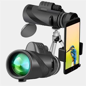 img 4 attached to Monocular Telescope 40X60 High Power BAK4 Prism Waterproof Scope With Smartphone Holder And Tripod For Bird Watching, Concerts, Sports, Hiking, Hunting, Camping Travel