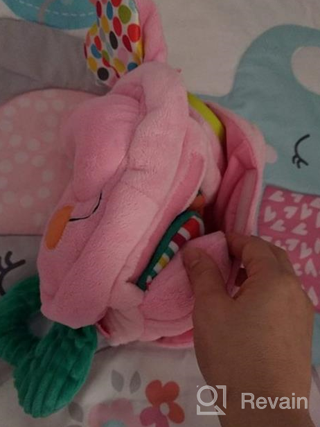 img 1 attached to Fun & Practical Pink Elephant Tummy Time Toy For Infants - Playskool Fold 'N Go Elephant Stuffed Animal review by Rodney Nelson