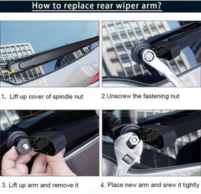 img 1 attached to 🚗 MIKKUPPA Rear Wiper Arm Blade for 2010-2015 Hyundai Tucson & 2011-2016 Kia Sportage - Upgrade Your Back Windshield Wiper Assembly