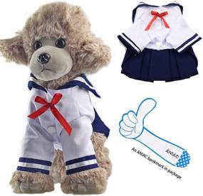 img 3 attached to 🐶 ANIAC Navy Captain Pet Suit: Cute Sailor Costume with Red Bow-Knot Skirt for Cats and Dogs