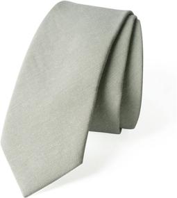 img 2 attached to Spring Notion Chambray Cotton Skinny Men's Accessories good for Ties, Cummerbunds & Pocket Squares