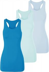 img 4 attached to Pack Of 3 TAIPOVE Women'S Sleeveless Yoga Shirts - Racerback Tank Top Camisoles For Workouts And Long-Lasting Comfort