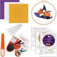 halloween embroidery beginners stamped pumpkin logo