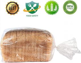 img 2 attached to Bread Bags With Ties,100Pieces 18X4X8 Inches Plastic Bread Bags For Homemade Bread Gift Giving,Clear Bread Loaf Storage Bags