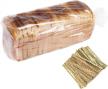 bread bags with ties,100pieces 18x4x8 inches plastic bread bags for homemade bread gift giving,clear bread loaf storage bags logo