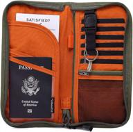 zoppen rfid travel organizer: passport wallet with zipper case and removable wristlet strap for documents logo