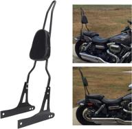 🛡️ aufer detachable black passenger backrest sissy bar with pad for dyna street bob super glide low rider wide glide fxd fxdb fxdc fxdl fxdwg fxdse 2006-up: unleashing ultimate comfort and support логотип