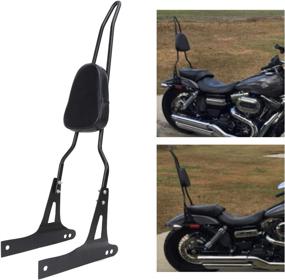 img 4 attached to 🛡️ AUFER Detachable Black Passenger Backrest Sissy Bar with Pad for Dyna Street Bob Super Glide Low Rider Wide Glide FXD FXDB FXDC FXDL FXDWG FXDSE 2006-UP: Unleashing Ultimate Comfort and Support