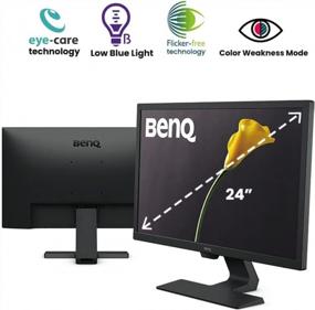 img 3 attached to Experience Seamless Clarity with BenQ Borderless Brightness GW2480 Monitor - 23.8", 1920X1080P, Blue Light Filter, Built-In Speakers, Flicker-Free, IPS, and More!