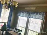 img 1 attached to Geometric Trellis Pattern Window Curtain Valance In Red - DriftAway Abigail Collection, 52" X 14" With Convenient Rod Pocket review by Dan Ball