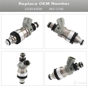 img 2 attached to JDMON Fuel Injectors Replacement for Toyota Tacoma T100 1995-1998 Camry Lexus ES300 1992-1993 🚗 4Runner 1996-1998 3.0L 3.4L V6 - Replace OEM Part Number 23250-62030 - Set of 6 Injectors