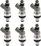 jdmon fuel injectors replacement for toyota tacoma t100 1995-1998 camry lexus es300 1992-1993 🚗 4runner 1996-1998 3.0l 3.4l v6 - replace oem part number 23250-62030 - set of 6 injectors логотип