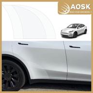 tesla model y 6.5 mil thick clear paint protective film shield ppf by aoskonology logo