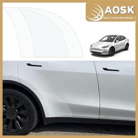 img 4 attached to Tesla Model Y 6.5 Mil Thick Clear Paint Protective Film Shield PPF by AOSKonology