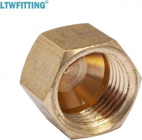 img 3 attached to Pack Of 10 LTWFITTING 1/4-Inch Brass Compression Stop Valve Caps - High-Quality Brass Compression Fittings