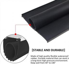 img 1 attached to Universal Rubber Weatherstripping Kit For Garage Door Bottom Seals - Effective Replacement With Weatherproof Threshold Buffering & Sealing - 5/16" T Ends, 3 3/4" Width - 16 Ft Length