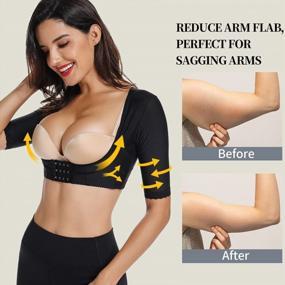 img 3 attached to Transform Your Arms With SHAPERIN Women'S Arm Shapers: Posture Correction And Slimming Compression Sleeves With Upper Arm Lift