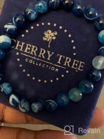 img 5 attached to Коллекция браслетов с драгоценными камнями 🍒 "Вишнёвое Дерево": стильные мужские украшения для элегантного внешнего вида!