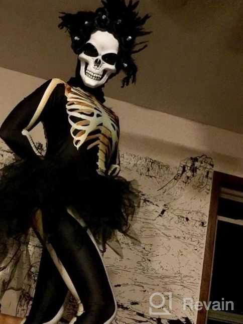 img 1 attached to Turn Heads This Halloween With Idgreatim'S Funny Skeleton Bodysuit Costume For Women review by Jennifer Miller