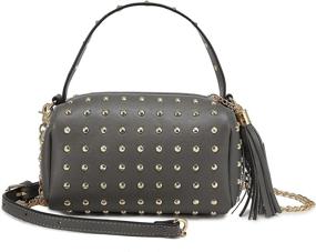 img 4 attached to Shoulder Small Purse Clutch Rivets Women's Handbags & Wallets ~ Shoulder Bags