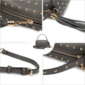 img 1 attached to Shoulder Small Purse Clutch Rivets Women's Handbags & Wallets ~ Shoulder Bags