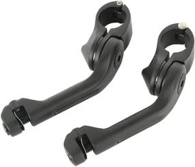 img 4 attached to 🏍️ Enhance Your Harley Davidson Experience with TCMT 32mm Angled Highway Engine Guard Foot Peg Set (Matte Black) - Perfect Fit for Touring, Road King, Sportster, and More - Includes 2 X Mounting Clamps