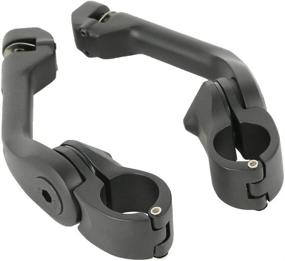 img 3 attached to 🏍️ Enhance Your Harley Davidson Experience with TCMT 32mm Angled Highway Engine Guard Foot Peg Set (Matte Black) - Perfect Fit for Touring, Road King, Sportster, and More - Includes 2 X Mounting Clamps