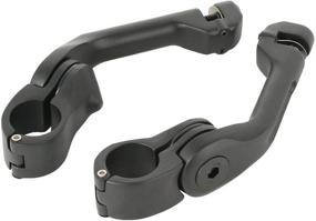 img 2 attached to 🏍️ Enhance Your Harley Davidson Experience with TCMT 32mm Angled Highway Engine Guard Foot Peg Set (Matte Black) - Perfect Fit for Touring, Road King, Sportster, and More - Includes 2 X Mounting Clamps