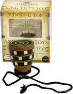 ancient wooden spinning top - king tut's traditional toy - ideal for exploring ancient history through millennial play. comes in eye-catching gift box with spinning string! logo